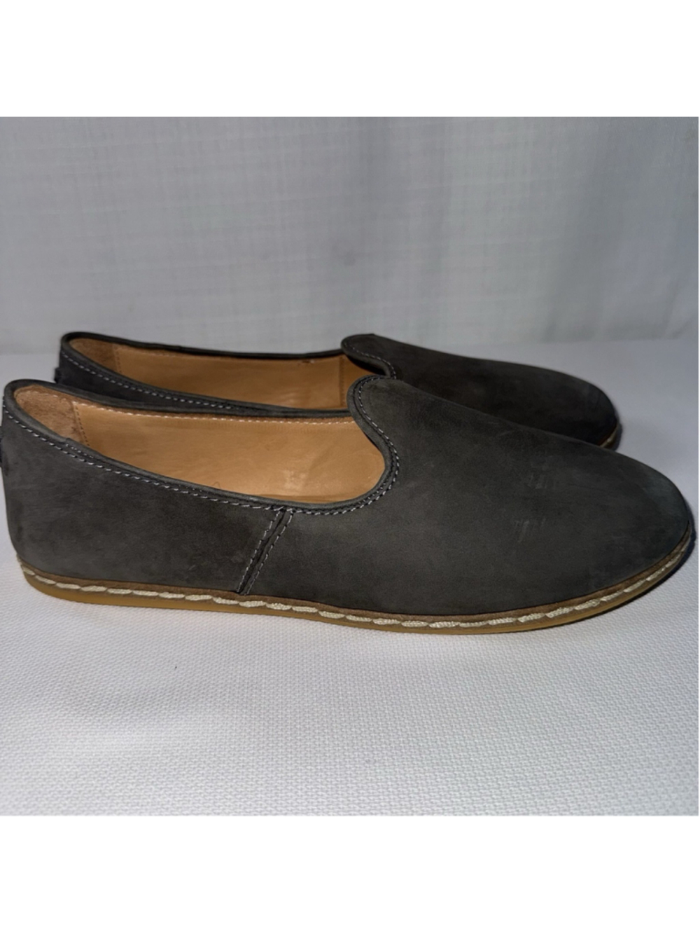 Charix Slip On Loafers Women EU40.5US9.25 Shoes Black Leather Minimalist Comfort